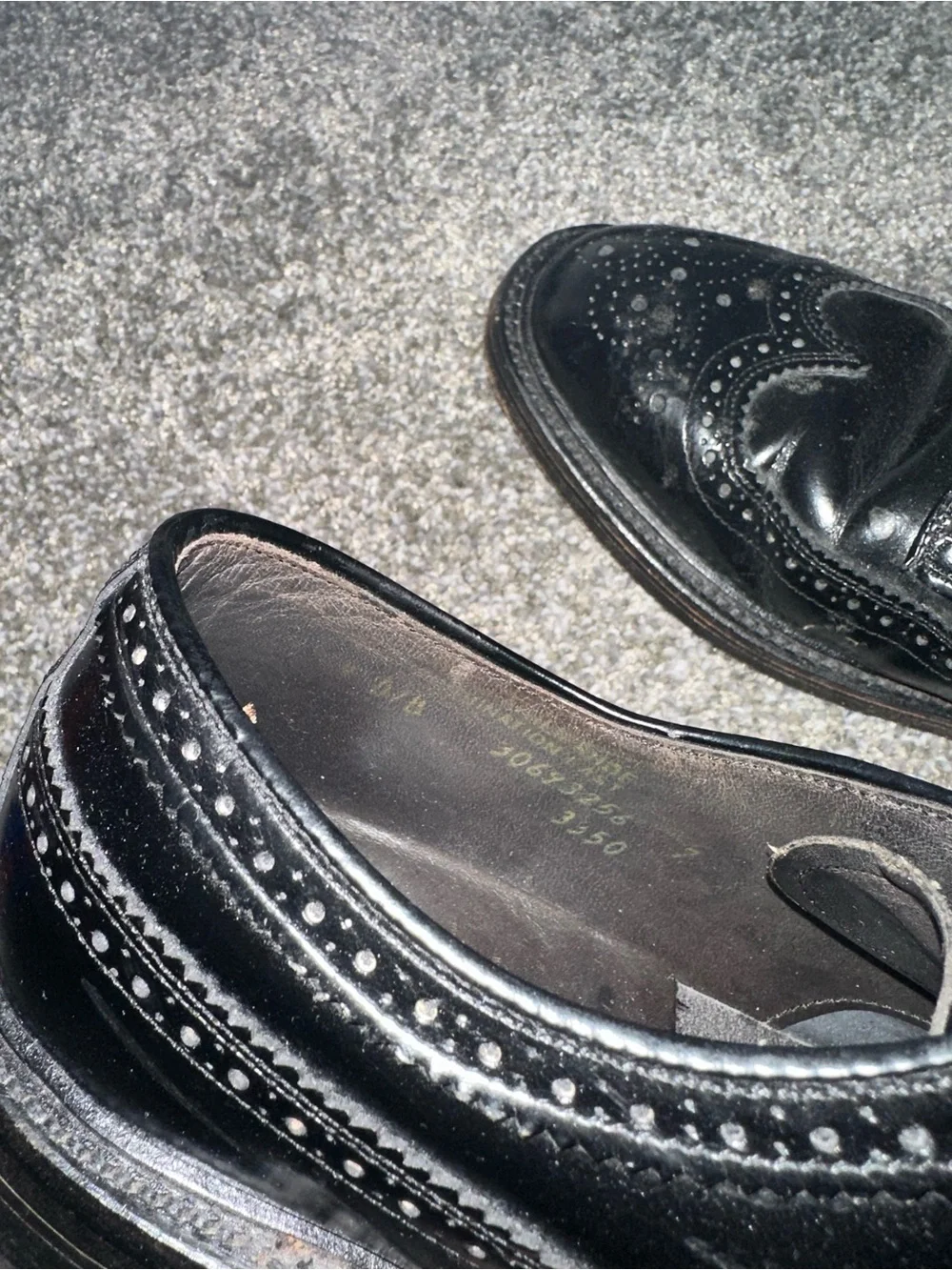 Leather Black Mens Wingtip Dress Shoes